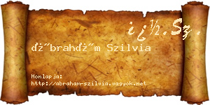 Ábrahám Szilvia névjegykártya
