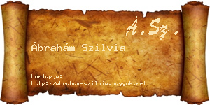 Ábrahám Szilvia névjegykártya